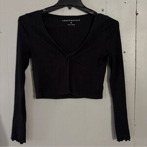 Aeropostale Long Sleeve Crop Top Size M